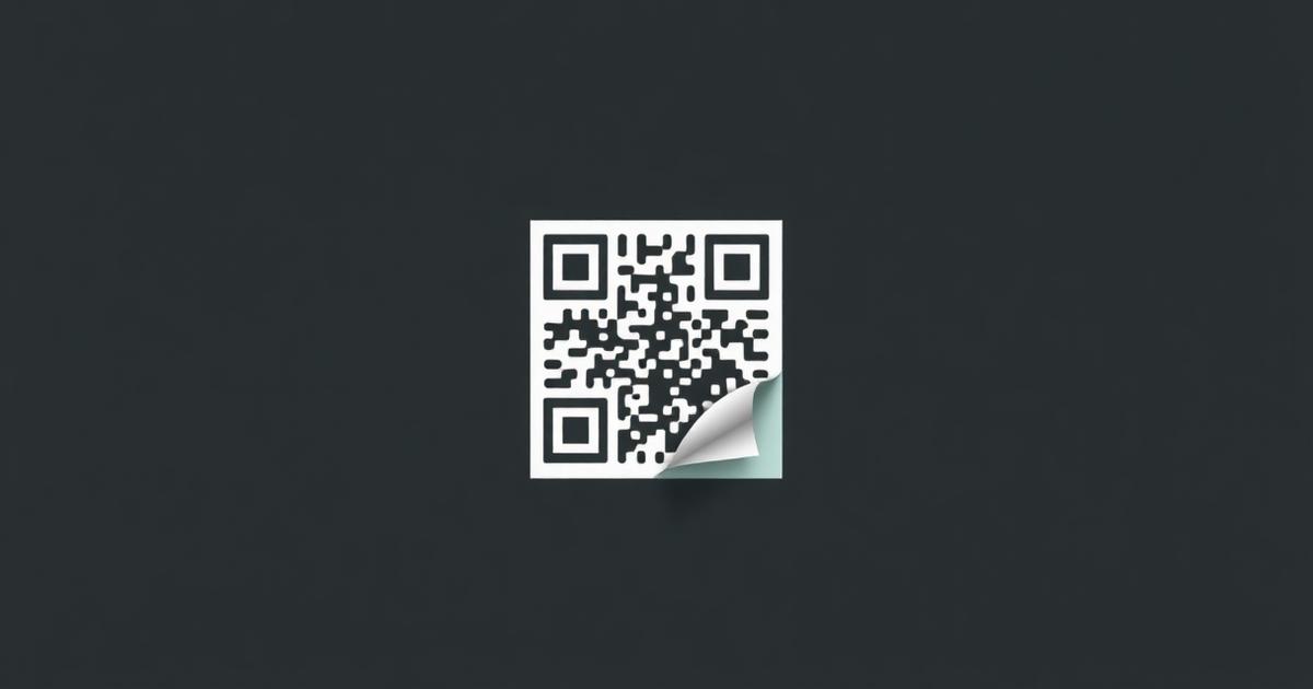 QR code with a watermark sticker being peeled off
