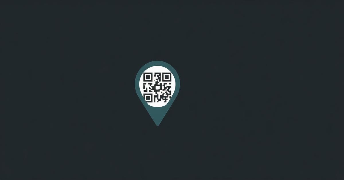 Map pin containing a QR code for Google reviews